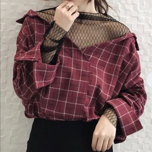 Two-Piece Plaid Top